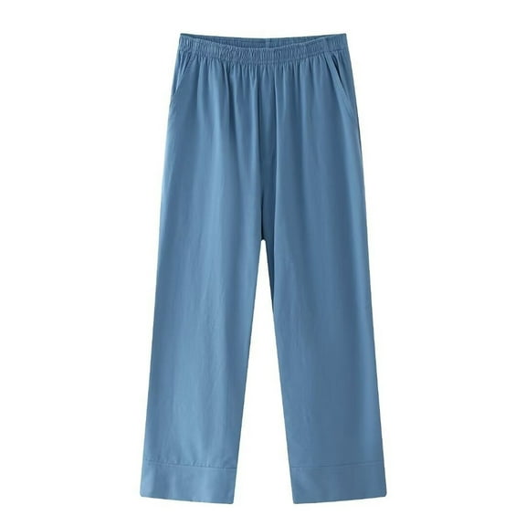 Luvrsol Wide Leg Sweatpants Women Casual Elastic Tie Waist Loose Long Pants with Pocket Wide Leg Trouser, Size XS-L