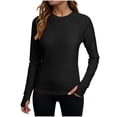 thumbnail image 1 of Luvrsol Women's Long Sleeve Sun Protection Tops Round-Neck Sports Yoga Gym, S-2XL, 1 of 7