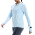 thumbnail image 1 of Luvrsol Women's Sun Protection Hoodie Long Sleeve Pocket Sports Hiking Tops Blue, S-2XL, 1 of 4