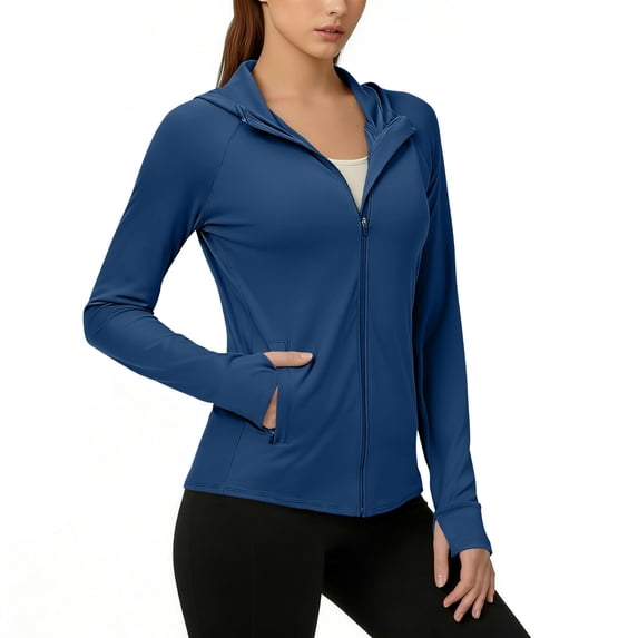 Luvrsol Women's Sun Protection Hoodie Long Sleeve Pockets Jacket UPF 50+ Jackets