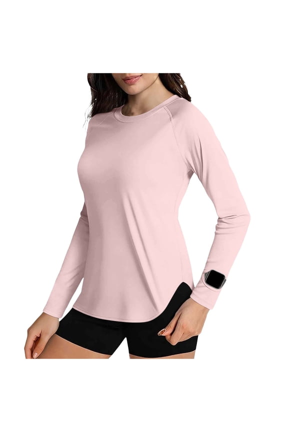 Women's Sun Protection Long Sleeve Rash Guard Breathable Shirt for Swim