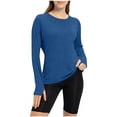 thumbnail image 1 of Luvrsol Women's Thumbhole Long Sleeve Rash Guard UPF 50+ Quick Dry Shirt for Swim, 1 of 5