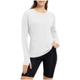 thumbnail image 1 of Luvrsol Women's Thumbhole Long Sleeve Rash Guard UPF 50+ Quick Dry Shirt for Swim, 1 of 5