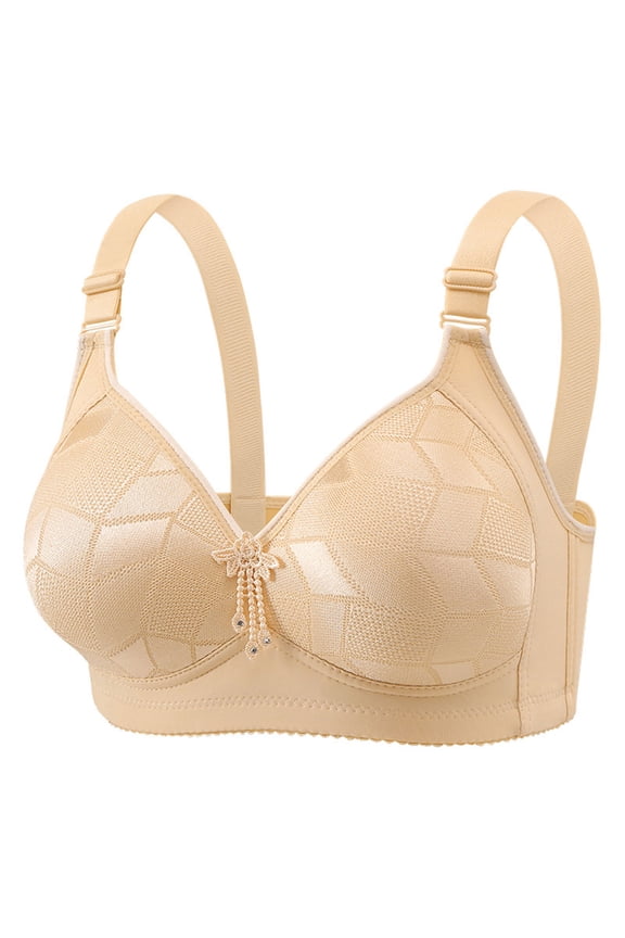 Womens Bras Minimal Seam Wirefree T-Shirt Bra Elastic Side Support All Occasion Everyday S-3XL
