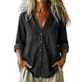 thumbnail image 1 of Luvrsol Womens Button Up Denim Shirts Long‑Sleeve Jean Blouse Casual Loose Top Coat Jacket S-2XL, 1 of 8