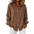 thumbnail image 1 of Luvrsol Womens Button Up Shirts Striped Blouse Collared Shirt Loose Fit for Business Casual S-2XL, 1 of 4