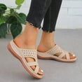 thumbnail image 1 of Luvrsol Womens Sandals Casual Spring Beach Round Toe Open Toe Thick Bottom Wedge Heels, 6.5-13.5, 1 of 8
