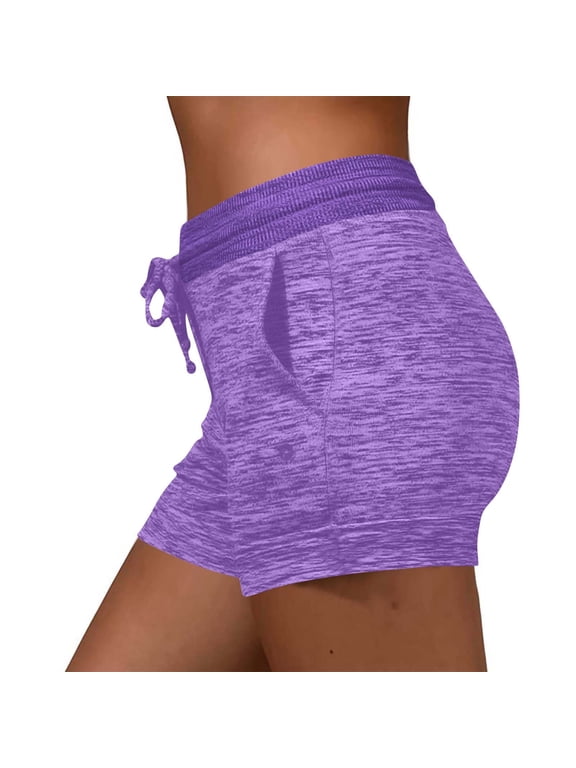Womens Shorts Quick Dry Moisture Wicking Athletic Pants able Drawstring Pocket, Size S-2XL