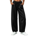 thumbnail image 1 of Luvrsol Womens Sweat Pants Casual Solid Wide Straight Leg Sweatpants Relaxed Fit Long Athletic Lounge Pants S-3XL, 1 of 8