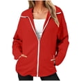thumbnail image 1 of Luvrsol Womens Sweatshirt Full Zip Sweatshirt Jacket Long Sleeve Coat with Deep Side Pockets S-2XL, 1 of 6