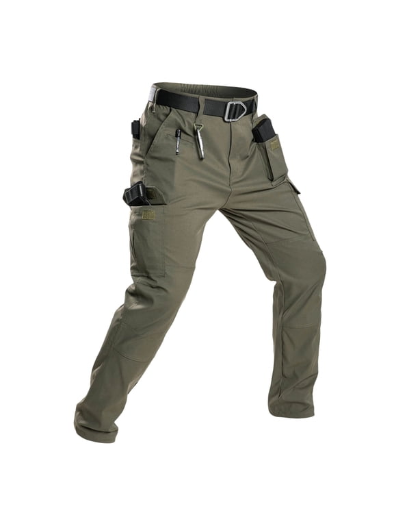 Work Pants for Men Waterproof Cargo Ripstop Fabric Tactical Utility Work Trousers, S-3XL