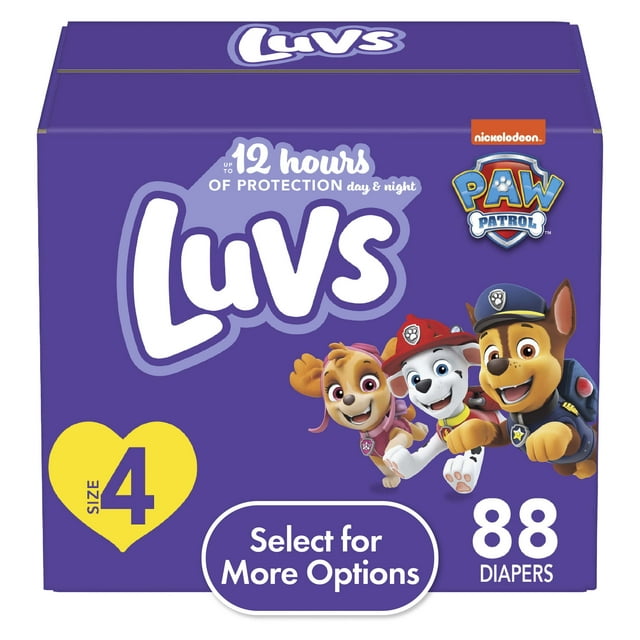 Luvs Paw Patrol Edition Diapers Size 4 88 Count