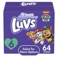 Luvs Size 6 Diapers, 64 Count with Paw Patrol Designs and Triple