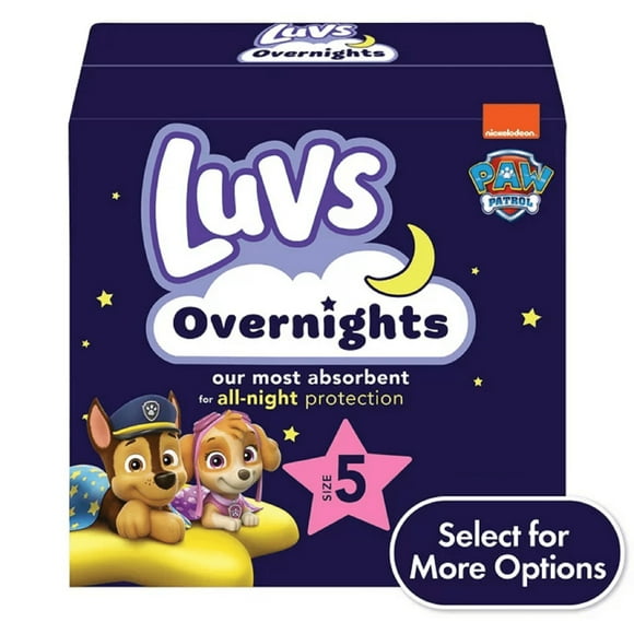Luvs Overnights Diapers Size 5, 64 Count (Select for More Options)