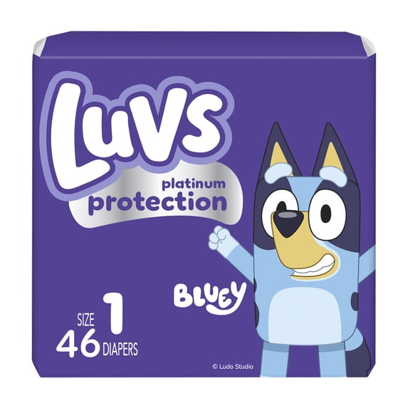 Luvs Platinum Protection Baby Diapers, Size 1 (8-14 lbs), 46 Count