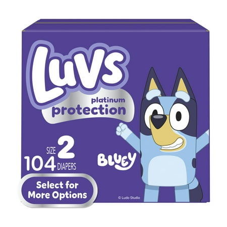 Luvs Platinum Protection Baby Diapers Size 2, 104 Count (Select for More Options)