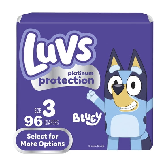 Luvs Platinum Protection Baby Diapers, Size 3, 96 Count