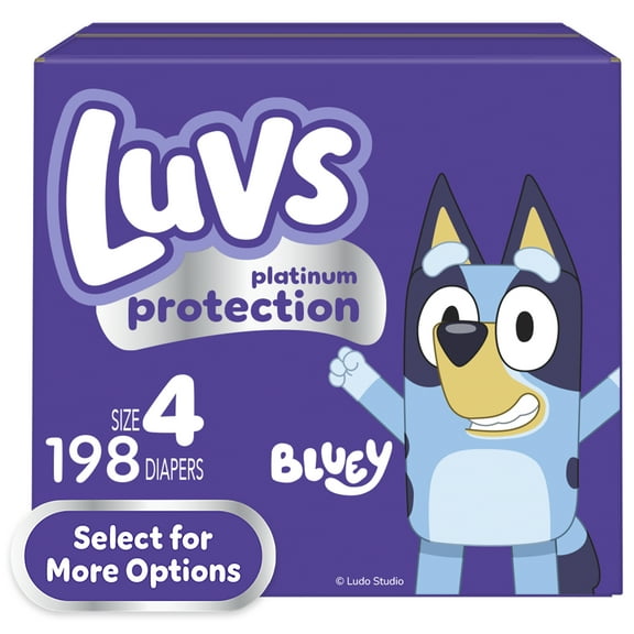 Luvs Platinum Protection Baby Diapers Size 4, 198 Count (Select for More Options)