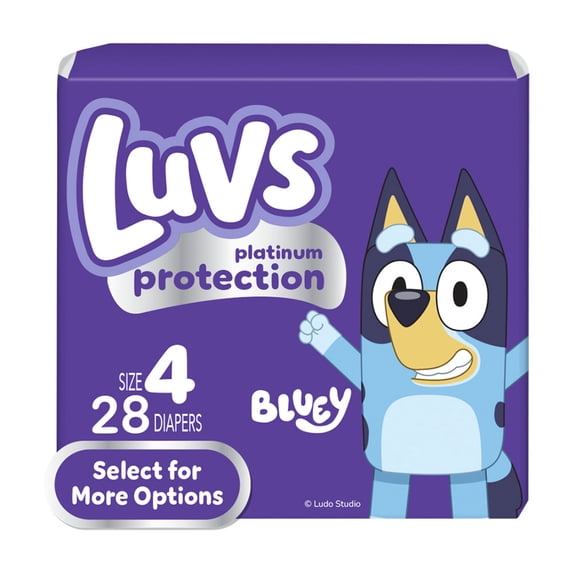 Luvs Platinum Protection Baby Diapers Size 4, 28 Count (Select for More Options)