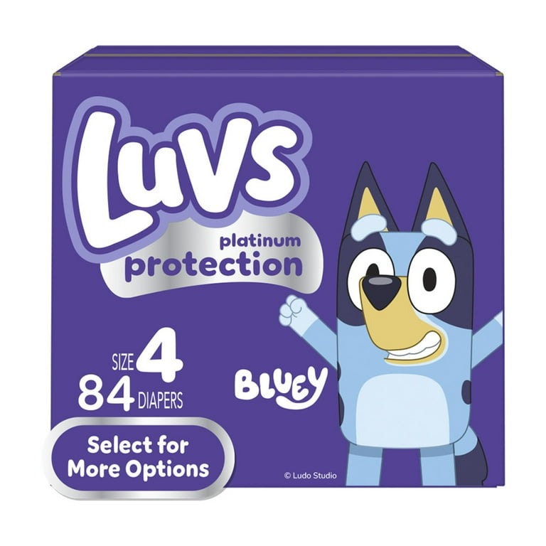 Luvs Platinum Protection Baby Diapers Size 4, 84 Count (Select for