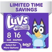 Luvs Platinum Protection Baby Diapers, Size 8 46+ lb, 16 Count