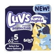 thumbnail image 1 of Luvs Platinum Protection Sleepy Nights Baby Diapers Size 5, 62 Count (Select for More Options), 1 of 9