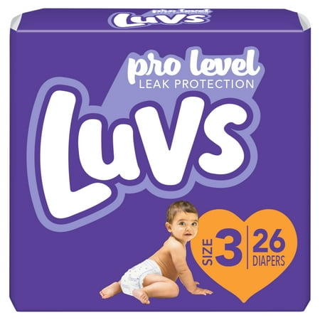 Luvs Pro Level Leak Protection Comfortable Diapers - Size 3, 26 Count