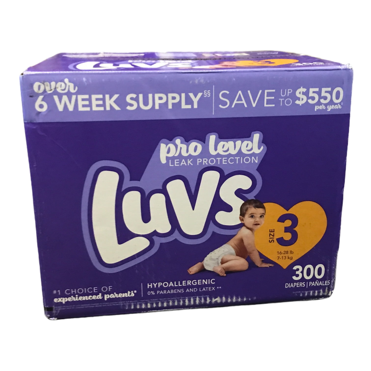 Luvs Pro Level Leak Protection Diapers (Size 3 / 300ct)