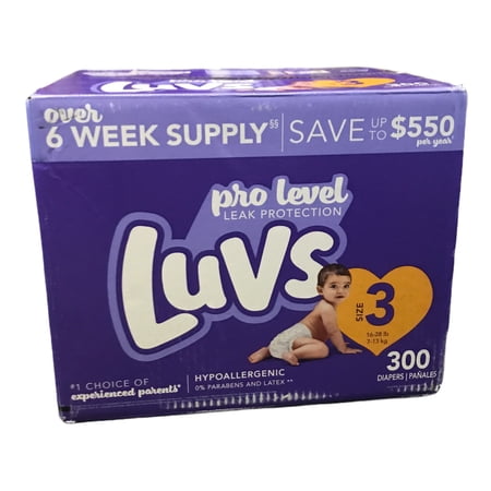 Luvs Pro Level Leak Protection Diapers (Size 3 / 300ct)