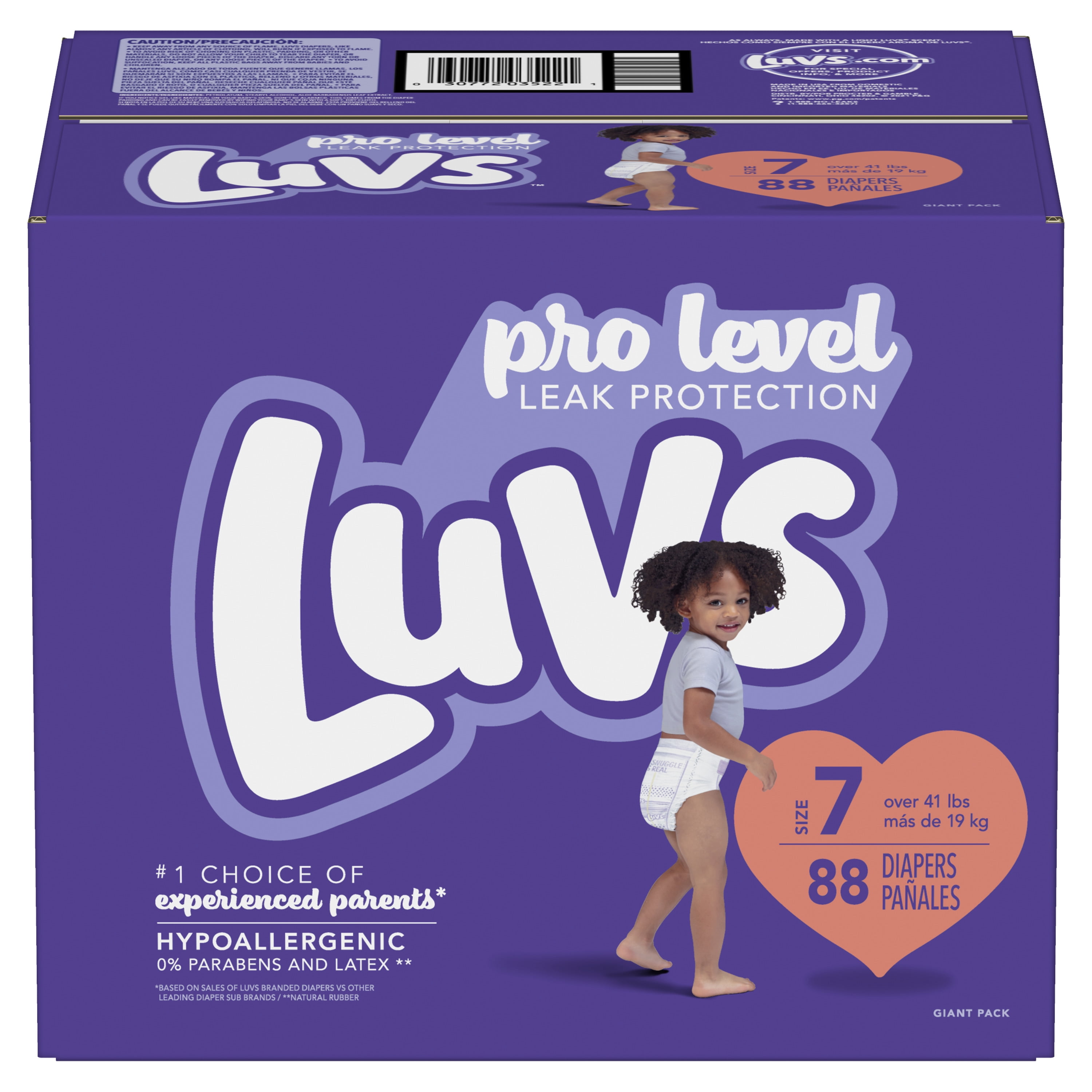Luvs Platinum Disposable Baby Diapers Size 7 88 Count Walmart com