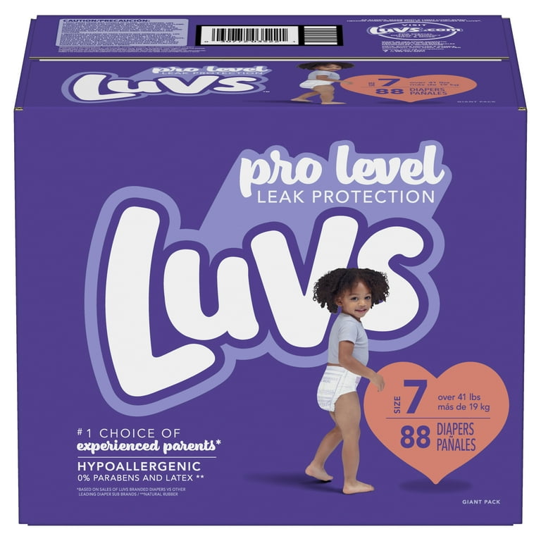 Luvs Platinum Disposable Baby Diapers, Size 7, 88 Count - Walmart.com
