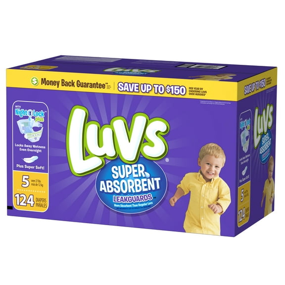 Luvs Super Absorbent Leakguards Diapers (Choose Size and Count)