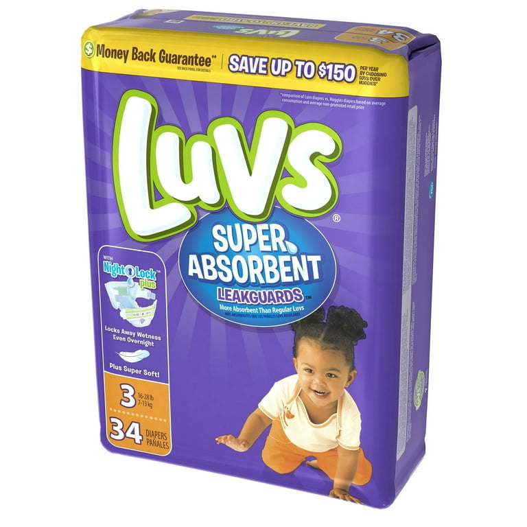 luvs Luvs® Super Absorbent Leakguards™ Size 3 Diapers 34 ct Pack