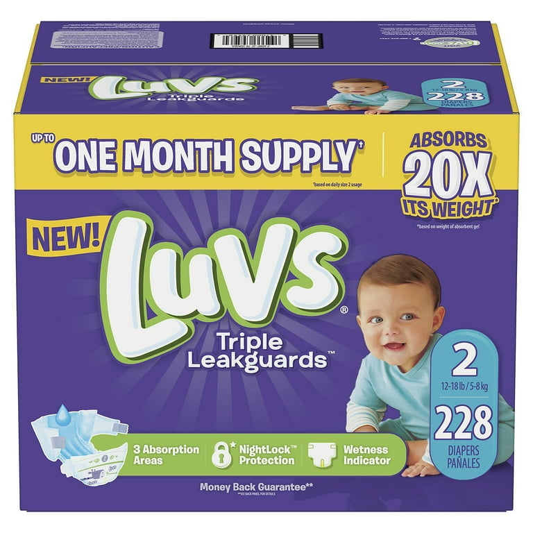 Luvs Ultra Leakguards Overnight Diapers, Choose Your Size for