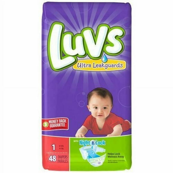 Luvs Ultra Leakguard Diapers Size 1, 8-14 lb- 2 Packs of 48