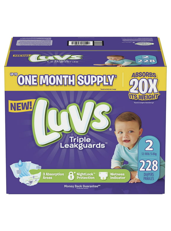 Luvs Ultra Leakguards Diapers (Choose Your Size)baby's skin