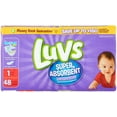 Luvs Ultra Leakguards Diapers, Size 1 48 ea (Pack of 3)