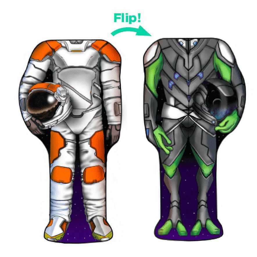 Luvsy Flip Blanket - Astronaut & Alien, 2 Blankets in 1