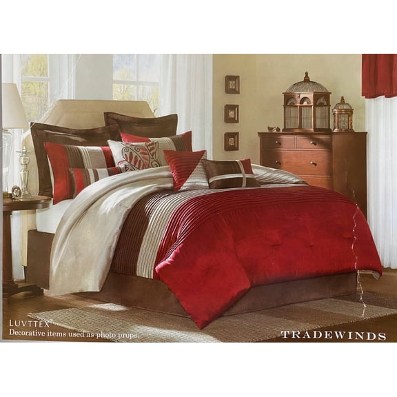 Luvttex 14 Piece Bedding Ensemble Luxury Comforter Set - Queen