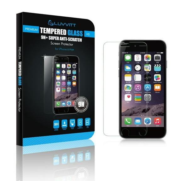 Luvvitt Tempered Glass Screen Protector for iPhone 8 Plus - Crystal Clear