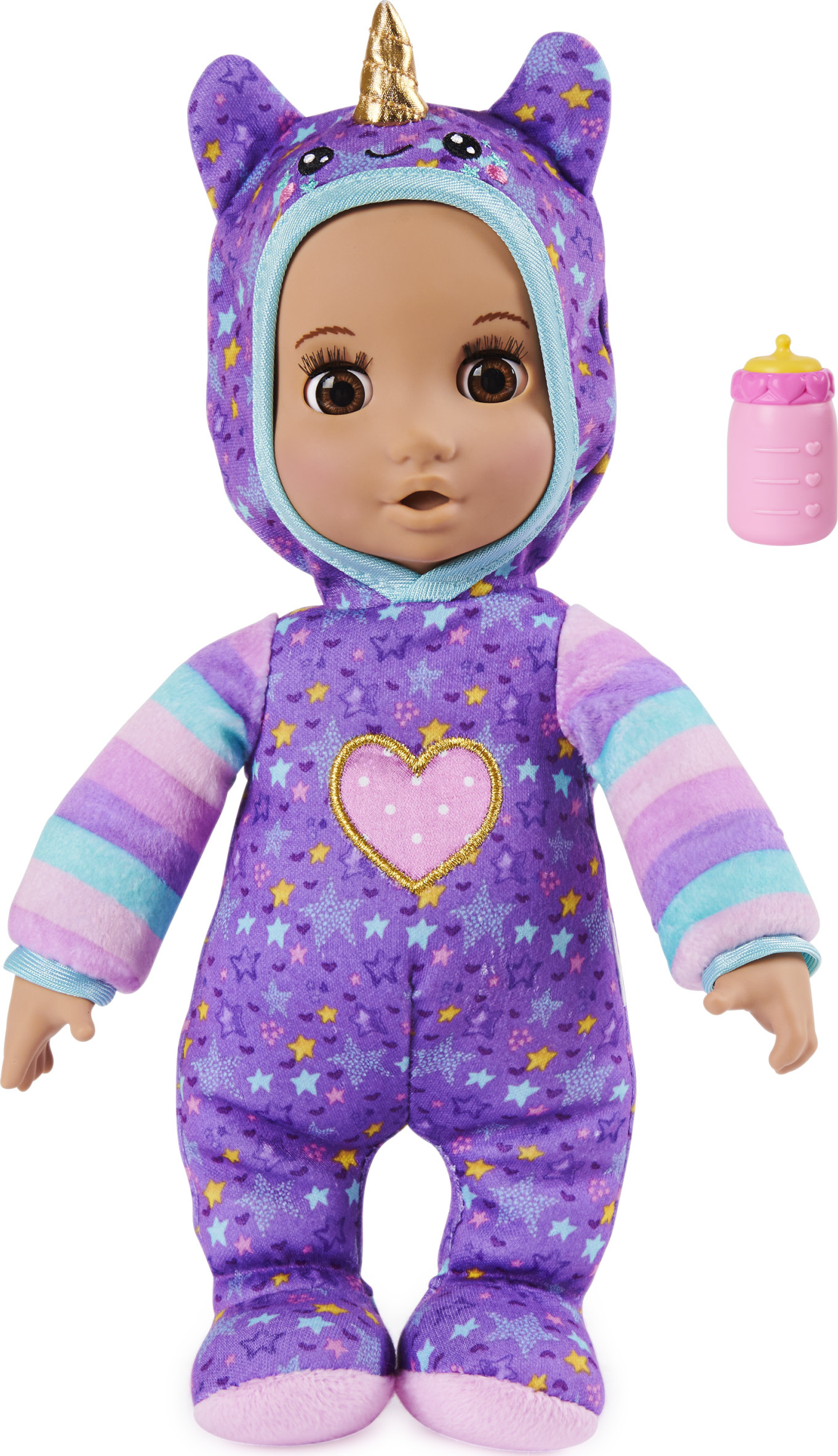 Luvzies by Luvabella, Unicorn Onesie 11-inch Cuddly Baby Doll - image 1 of 5