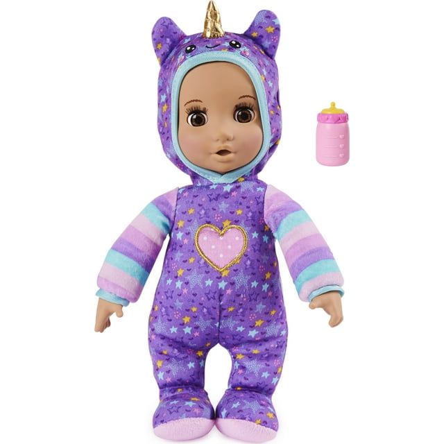 Luvzies by Luvabella, Unicorn Onesie 11-inch Cuddly Baby Doll
