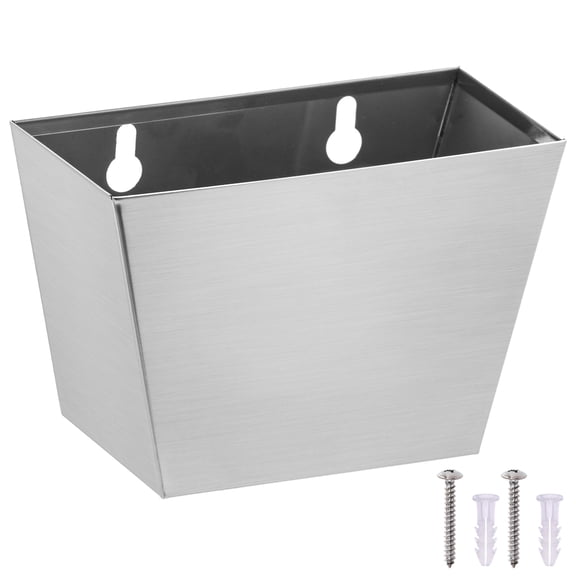 Luwanburg Brushed Silver Bottle Cap Catcher Wall Mounted Beer Top Collector with Drained Holes