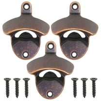 Luwanburg Wall Mounted Bottle Opener Old Fashioned Beer Top Opener Table Mounted Antique Copper for Kitchen Bar ( Pack of 3 )