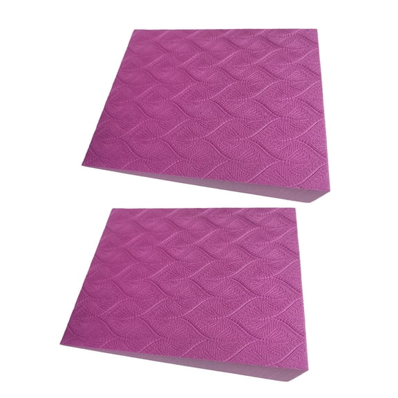 Luwecf 2 Pieces Squat Wedge Block EVA Foot Incline Board for Pushup Fitness Balance Pink