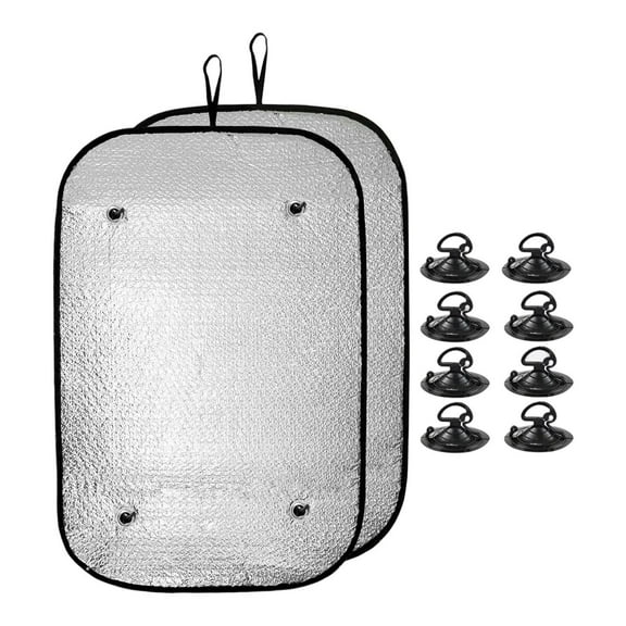 Luwecf 2Pcs RV Blackout with Suction Cups Curtain RV Door Window Shade