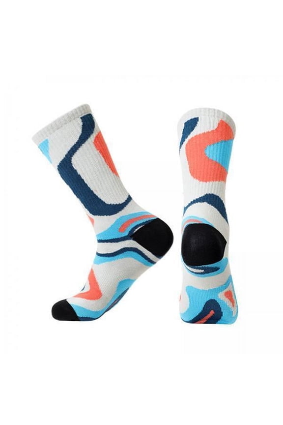 3xColorful Patterned Crew Socks Funny Crazy Combed Cotton Socks Pattern 1 L-XL