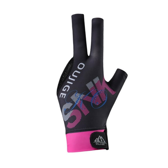 Luwecf 3 Finger Billiard Glove Elastic Glove Non Slip Professional Adults for Women Men