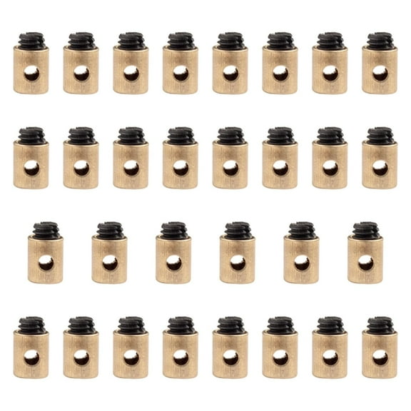 Luwecf 30Pcs Solderless Throttle Cable Throttle & Brake Cable End Clamps