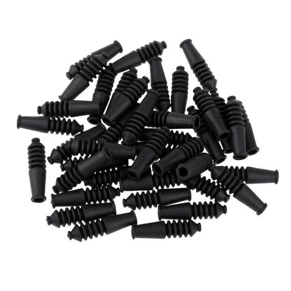 Luwecf 40Pcs/set Rubber Bike Brake Cable Caps Wire End Tips Crimps for